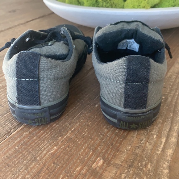 Kids Converse All Stars Army Green Black Shoes NEW Never Worn US12/11.5UK/29EURO - Picture 5 of 9